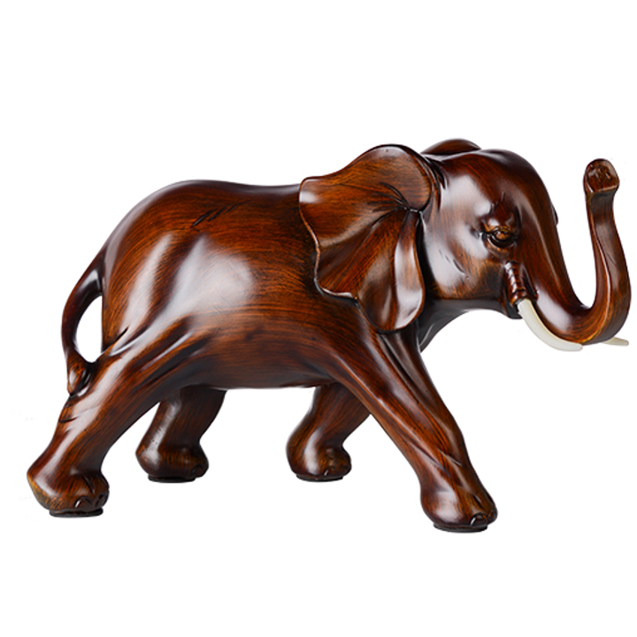 Статуэтка Слон смотрит вправо, цвет коричневый, полистоун 18 см