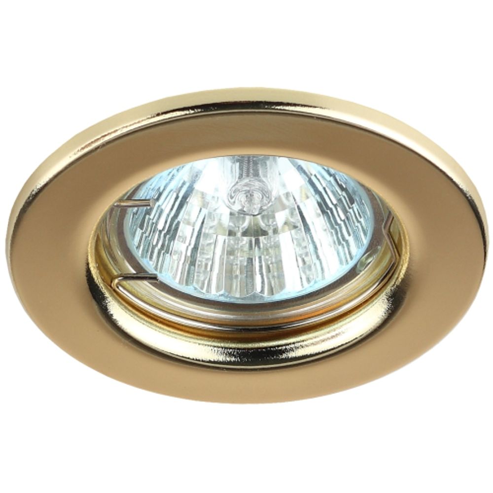 ST1 GD Светильник ЭРА штампованный MR16,12V/220V, 50W золото | Штампованные встраиваемые светильники