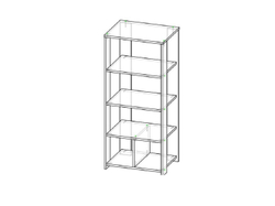 Стеллаж универсальный Бодега темный