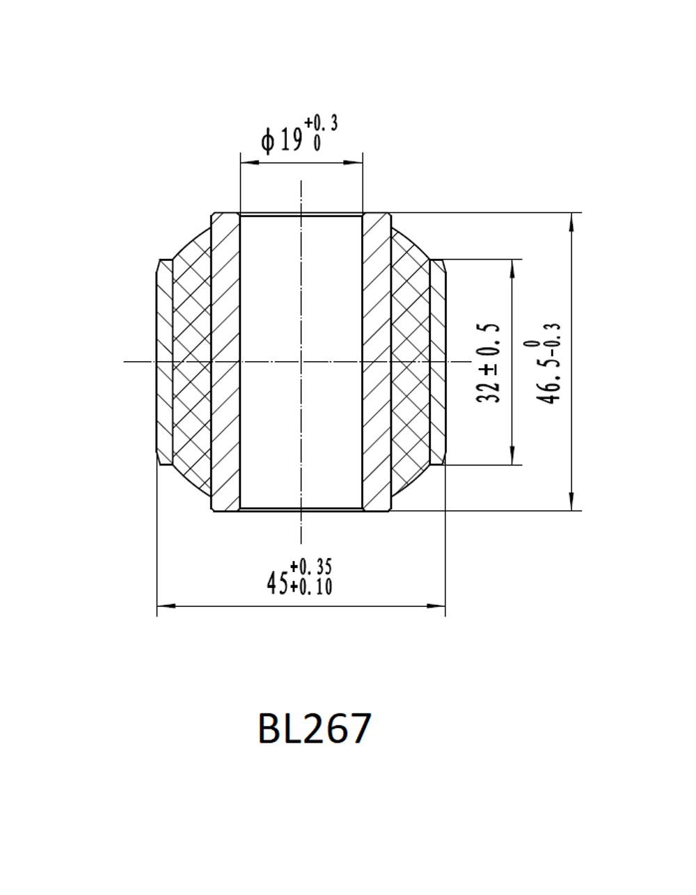 Втулка амортизатора РИФ SA267, SA259 (с маркировкой 1) нижняя