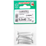 САМОРЕЗЫ СТРОЙБАТ УНИВЕРСАЛЬНЫЕ ОЦИНК 6,0Х40 7ШТ