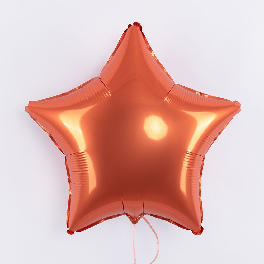 F Шар Звезда 18'' / 46 см, Оранжевый Сатин (БГ-15) 