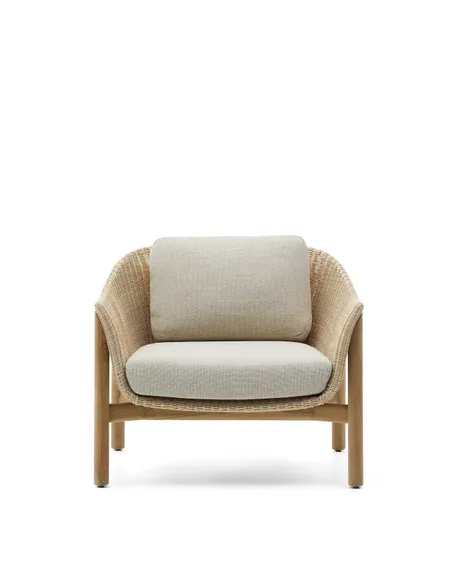 Кресло Galea из тикового дерева и синтетического ротанга