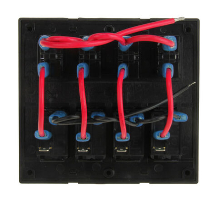 Панель бортового питания 4 переключателя, автоматы