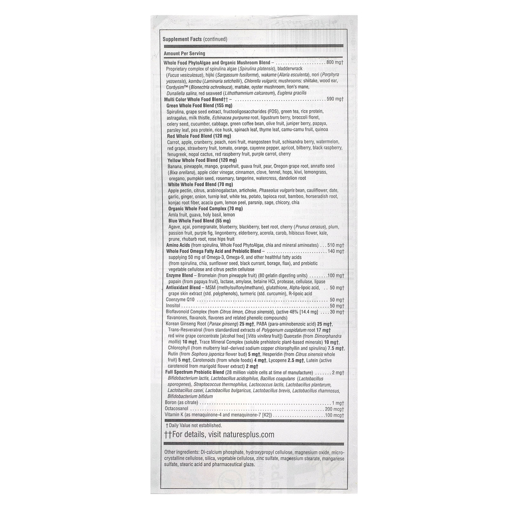 NaturesPlus, Source of Life®, Gold, лучшая мультивитаминная добавка, 180 мини-таблеток