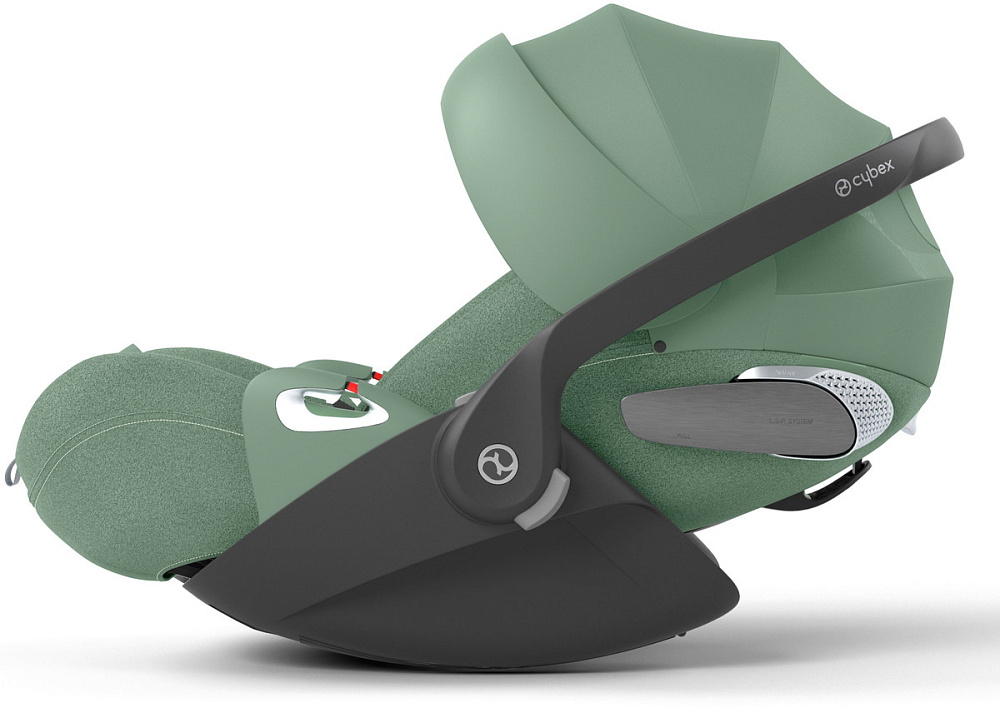 Коляска Cybex Coya Rosegold Frame Cloud T i-Size Leaf Green Plus Sepia Black с дождевиком и бампером