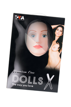 Кукла надувная Dolls-X by TOYFA Kaylee с реалистичной головой, брюнетка, кибер вставка вагина – анус