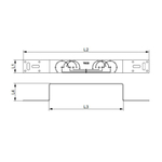 Монтажная пластина TECE для 2-х настенных уголков 1/2'', 720528