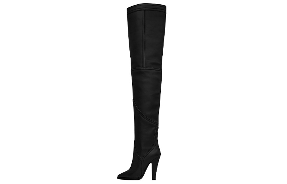 SAINT LAURENT Kensington Over the knee Boots 11cm Women"s Black