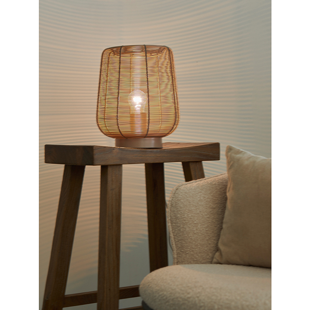 Лампа настольная Vinger, 22х26 см, бежевая