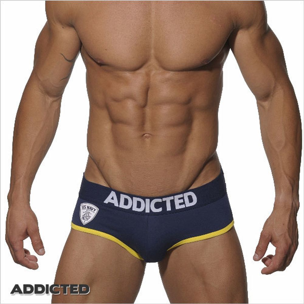 Мужские трусы брифы темно-синие Seobean Addicted US Navy Brief H72