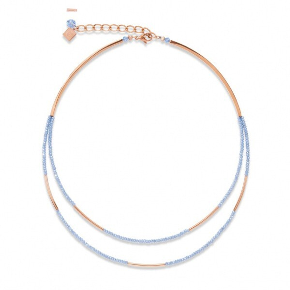 Колье Coeur de Lion Light Blue 4998/10-0720 цвет голубой, золотой