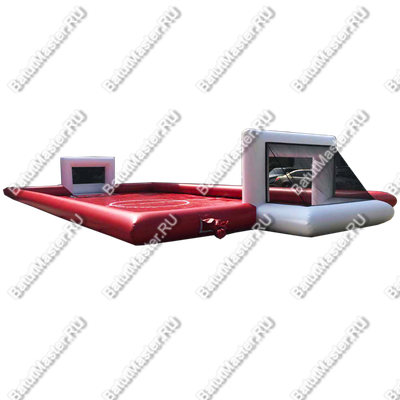 Надувной бассейн "Футбольное поле", красный 14*7*2.5 м