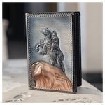 Кожаная обложка на паспорт «Городские мотивы»