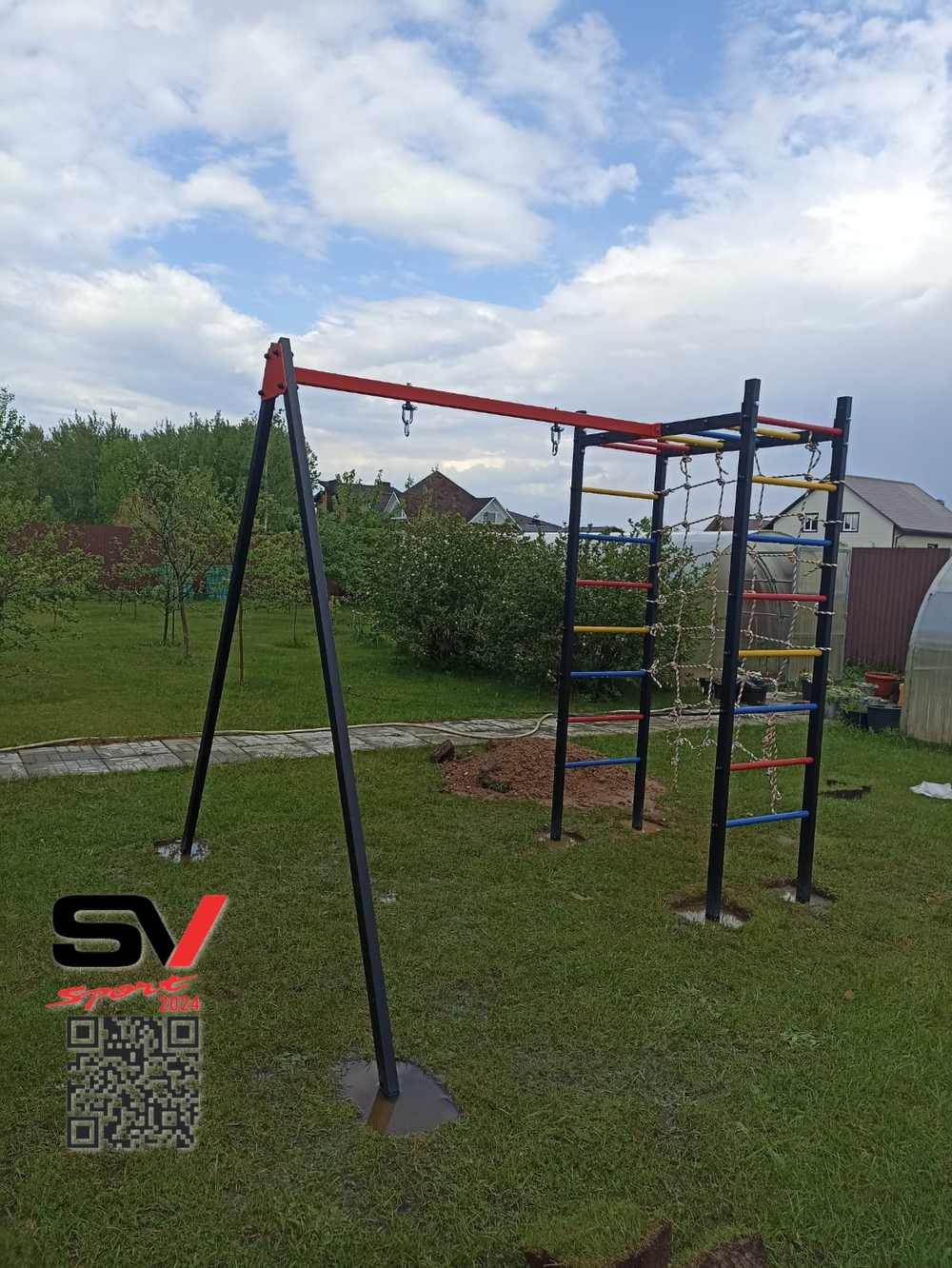 Монтаж уличного спортивно-игрового комплекса Sv Sport