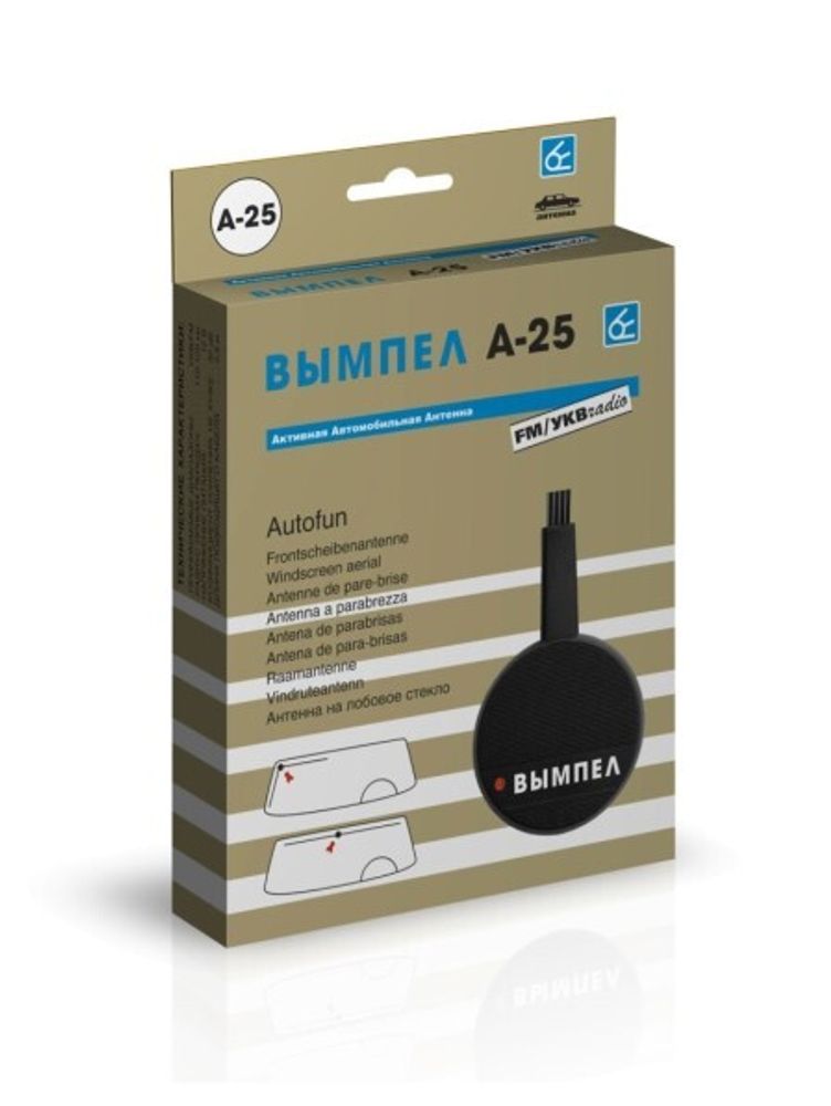 Антенна акт. на лоб. стекло (УКВ) Вымпел А-25 (НПП ОРИОН)