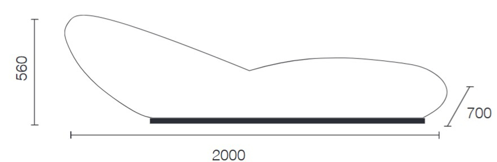 Лежак мягкий Papatya Aura Sunbed, бежевый