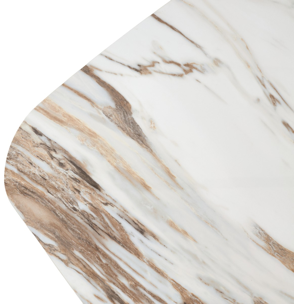 Стол М-City DISAUR Ингерман (Ingerman) 200 Коричневый (Karakata Brown) керамика, темно-серый + Шпон