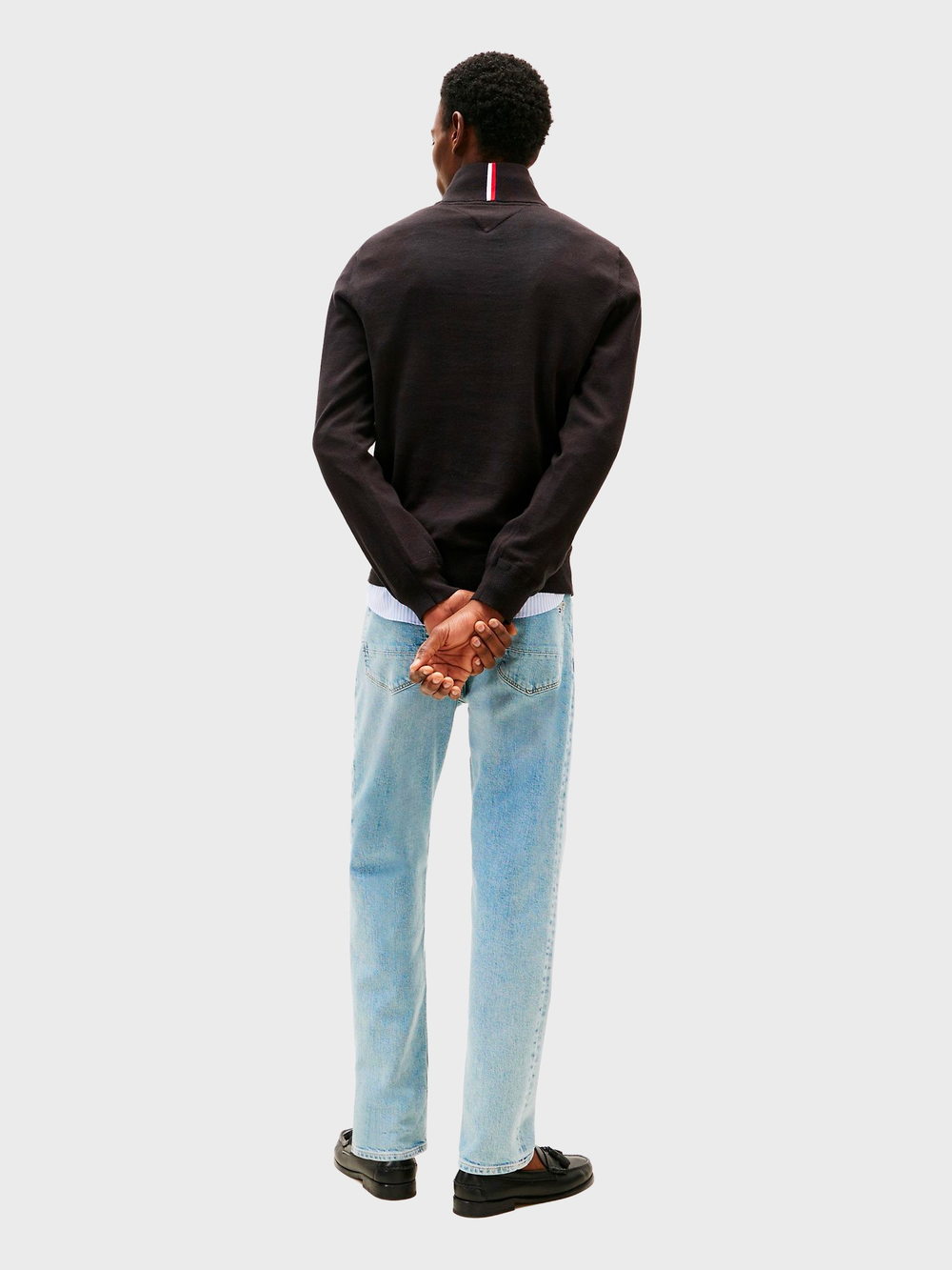 Свитер Tommy Hilfiger Solid Logo Quater-Zip Black