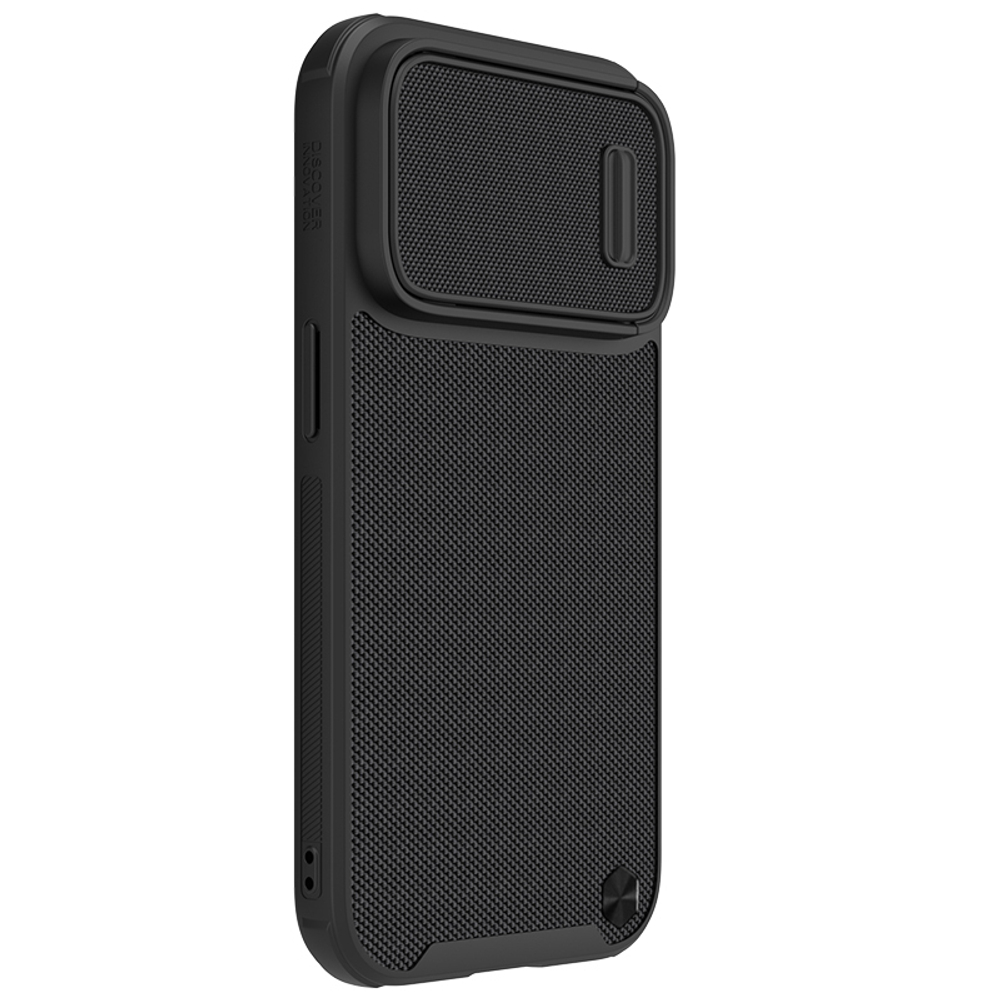 Чехол с поддержкой зарядки magSafe от Nillkin для iPhone 14 Pro, серия Textured Case S Magnetic Case (покрытие нейлонового волокна), полуавтоматический механизм сдвижной шторки