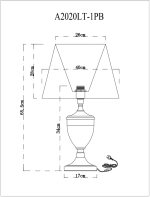 Декоративная настольная лампа Arte Lamp RADISON A2020LT-1PB