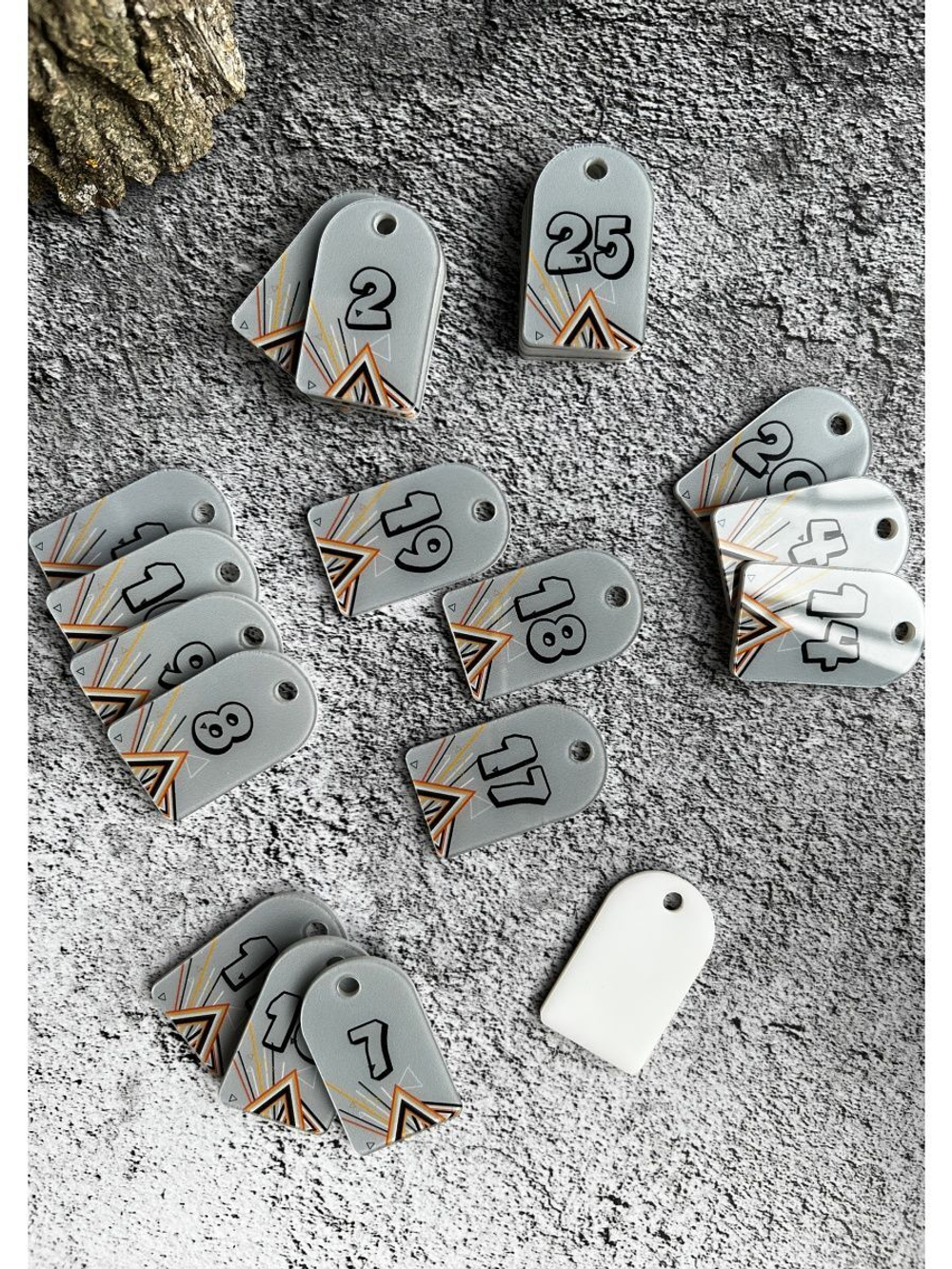 Номерки для ключей 3х5 см