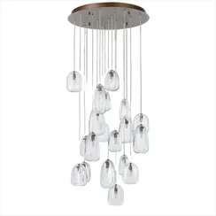Подвесной светильник Jewel Ø60 см, прозрачный, медный