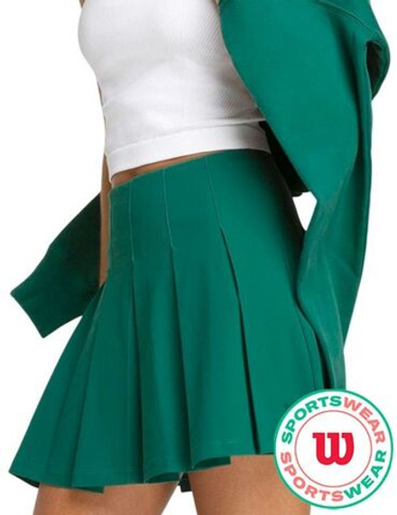 Теннисная юбка Wilson Classic Pleated - зеленый