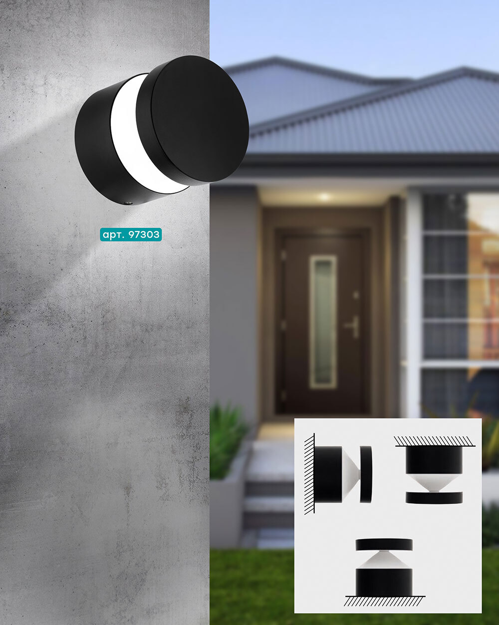 Уличный настенный светодиодный светильник Eglo MELZO 97303