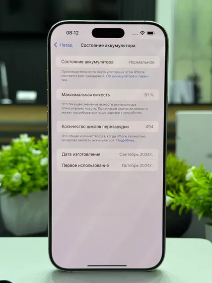 Б/У Телефон IPhone 16 Pro Max 256Gb Natural Titanium 91% (J2PMX6MHQ1)