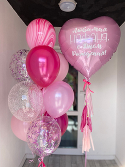 Воздушный шар Агат розовый ПАЛИТРА №4188