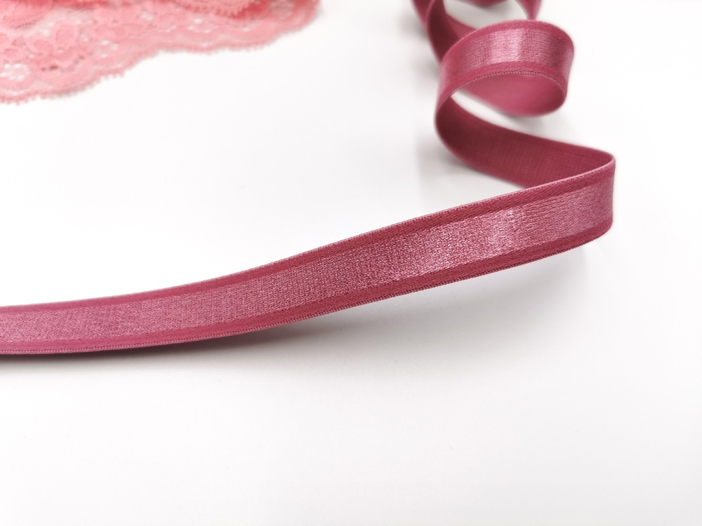 Бретелечная резинка без фестонов, 15 мм, пыльно-розовый, (Арт: BR551/15-1101), м