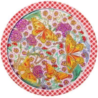 Подставка керамическая 18 см «Бабочки в цветах»