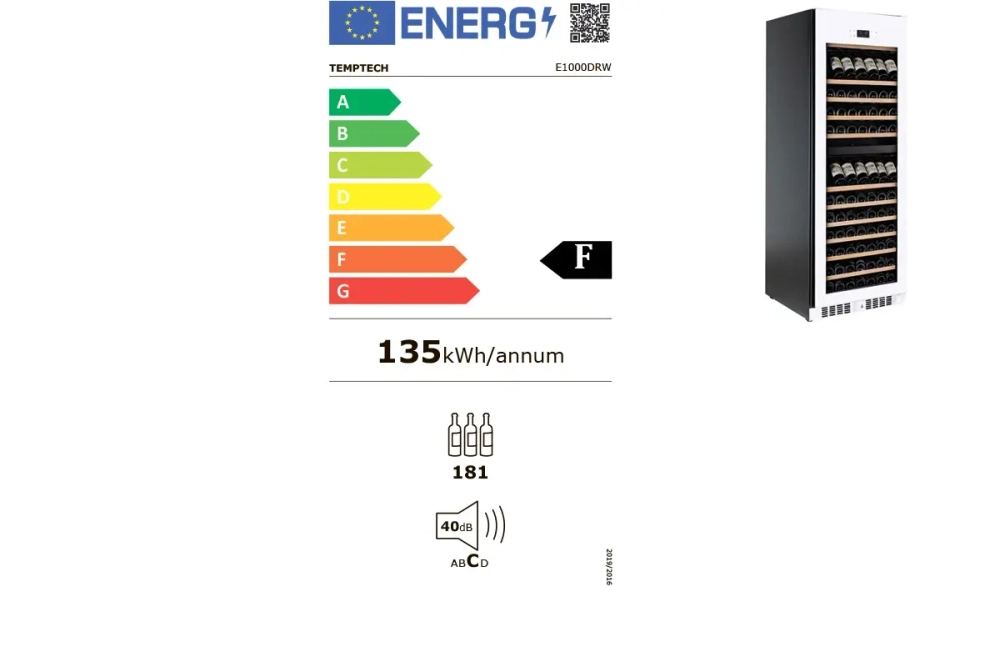 Винный шкаф двухзонный Temptech E1000DX