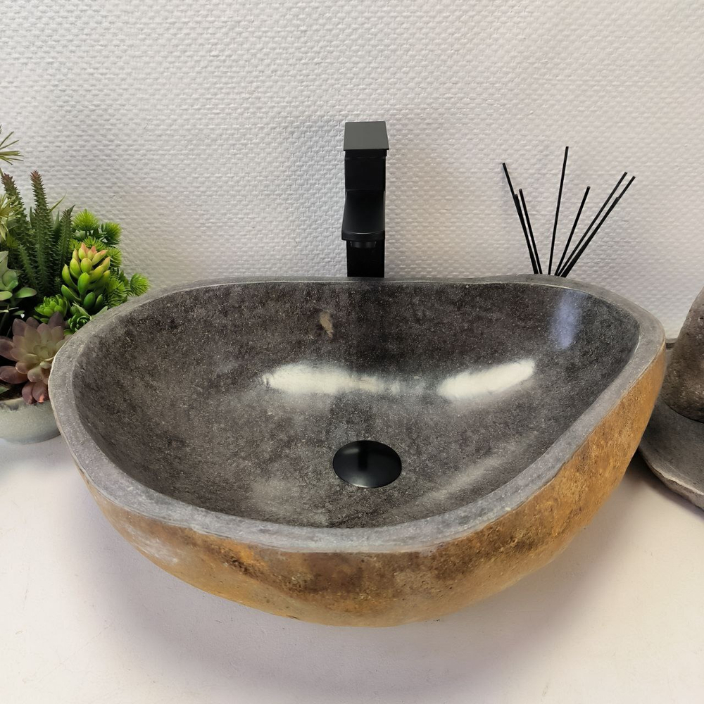 Раковина из речного камня RS-63452 (55*40*15) 0123