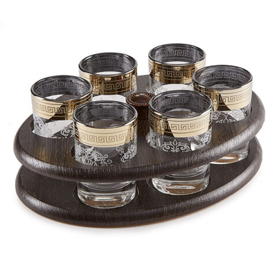 Бар "Барокко" (барная стойка Овал + 6 стопок) B_OVL_GN_22