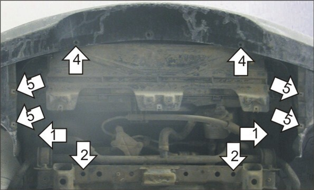 Защита радиатора (2 мм, сталь) для BMW 3-Series e90 2005-2011 Motodor.00226