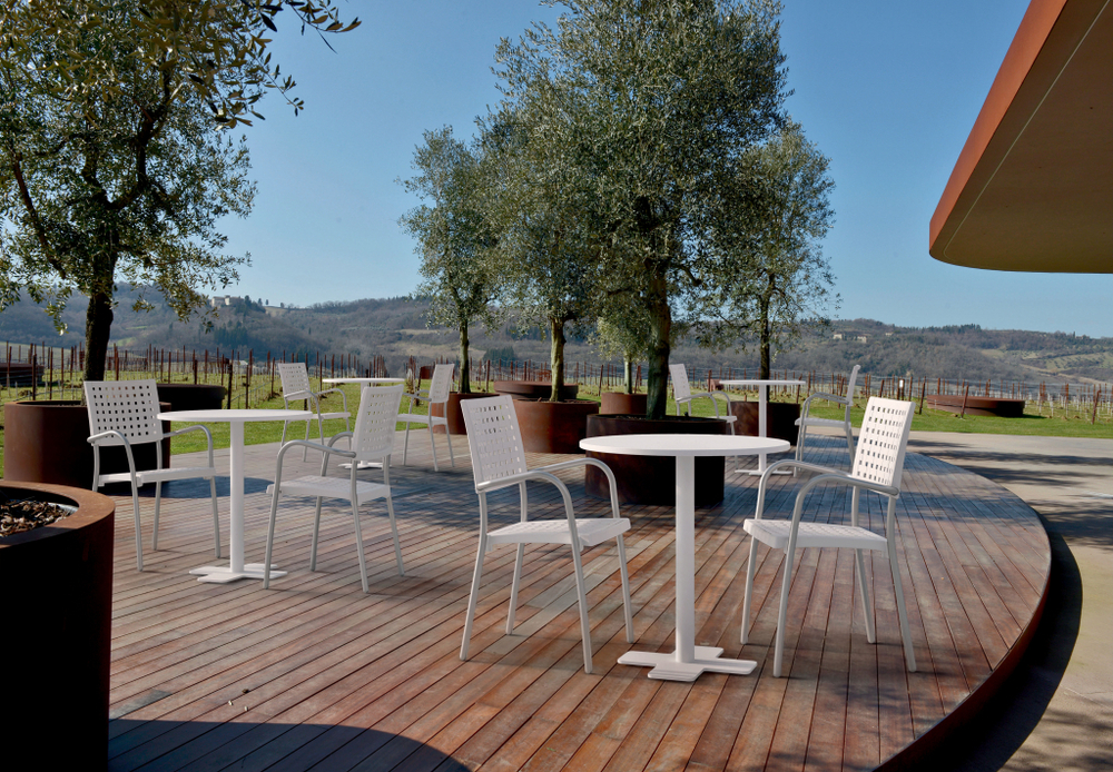 Кресло пластиковое Papatya Karea, сатинированный алюминий, белый