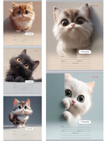 Тетрадь А5 18л. линия "Милый взгляд котёнка" мелов.облистер 5 дизайнов (Проф-Пресс)