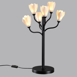 5090/6T MODERN ODL25 553 черный матовый/белый/фарфор Настольная лампа G4 LED 6*5W GARDI