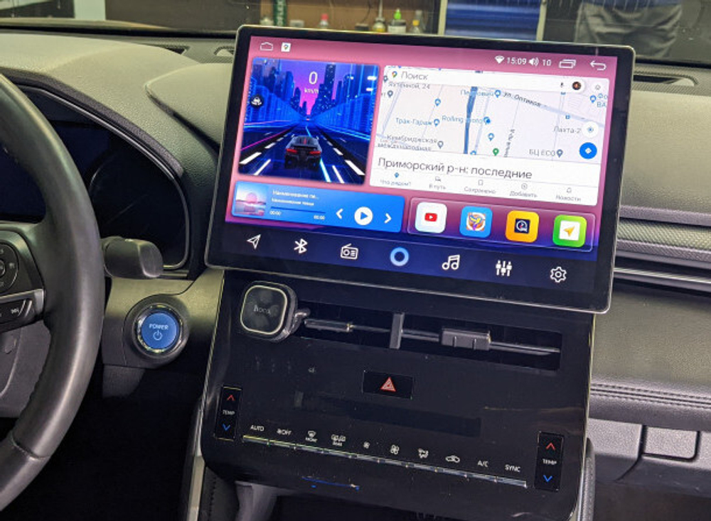 Магнитола в рамку 9" или 10" с экраном 11" или 13" QLED+2K - Parafar на Android 13, 8Гб+128Гб, CarPlay, 4G SIM-слот