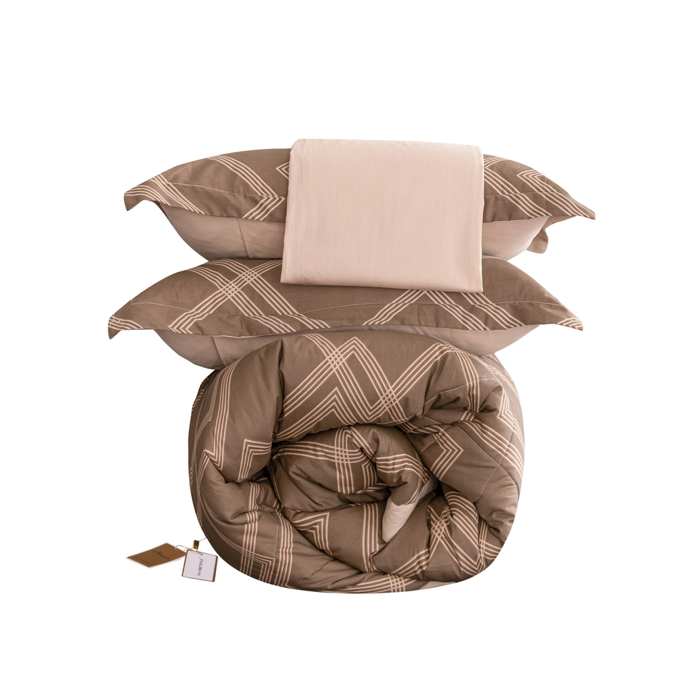 Комплект постельного белья Сатин с Одеялом 100% хлопок на резинке OBR153