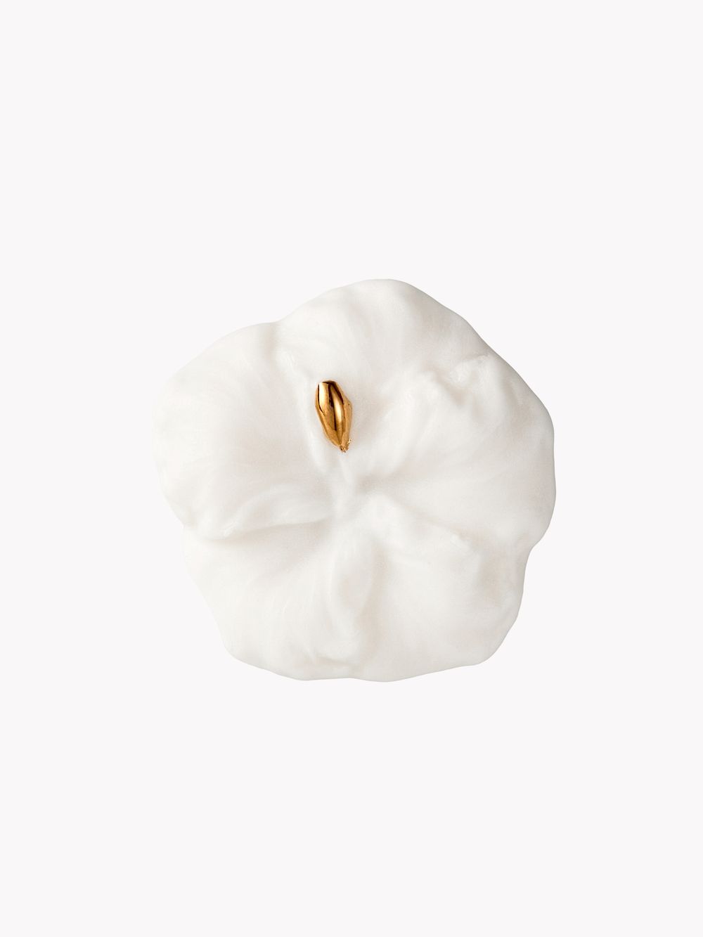 Кольцо Гибискус L, белый фарфор