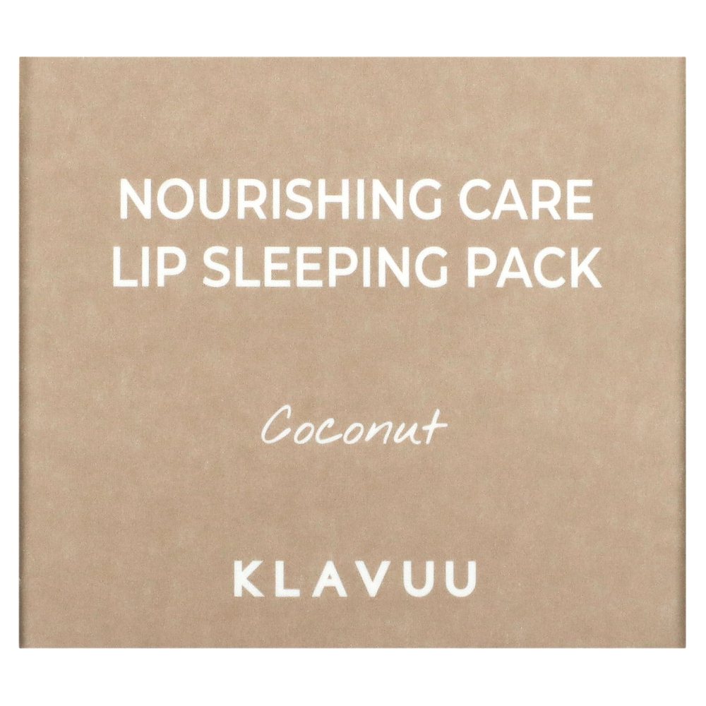 KLAVUU, Nourishing Care, ночная маска для губ, кокос, 20 г (0,70 унции)