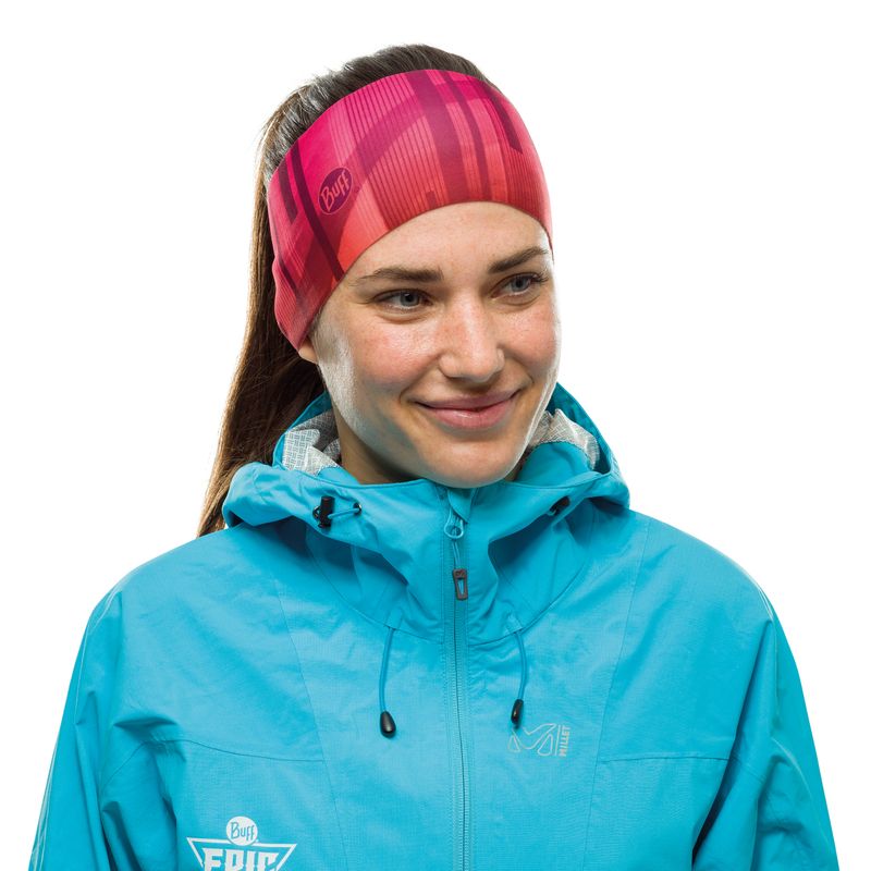 Теплая спортивная повязка на голову Buff Headband Tech Fleece Dams Pink Фото 2