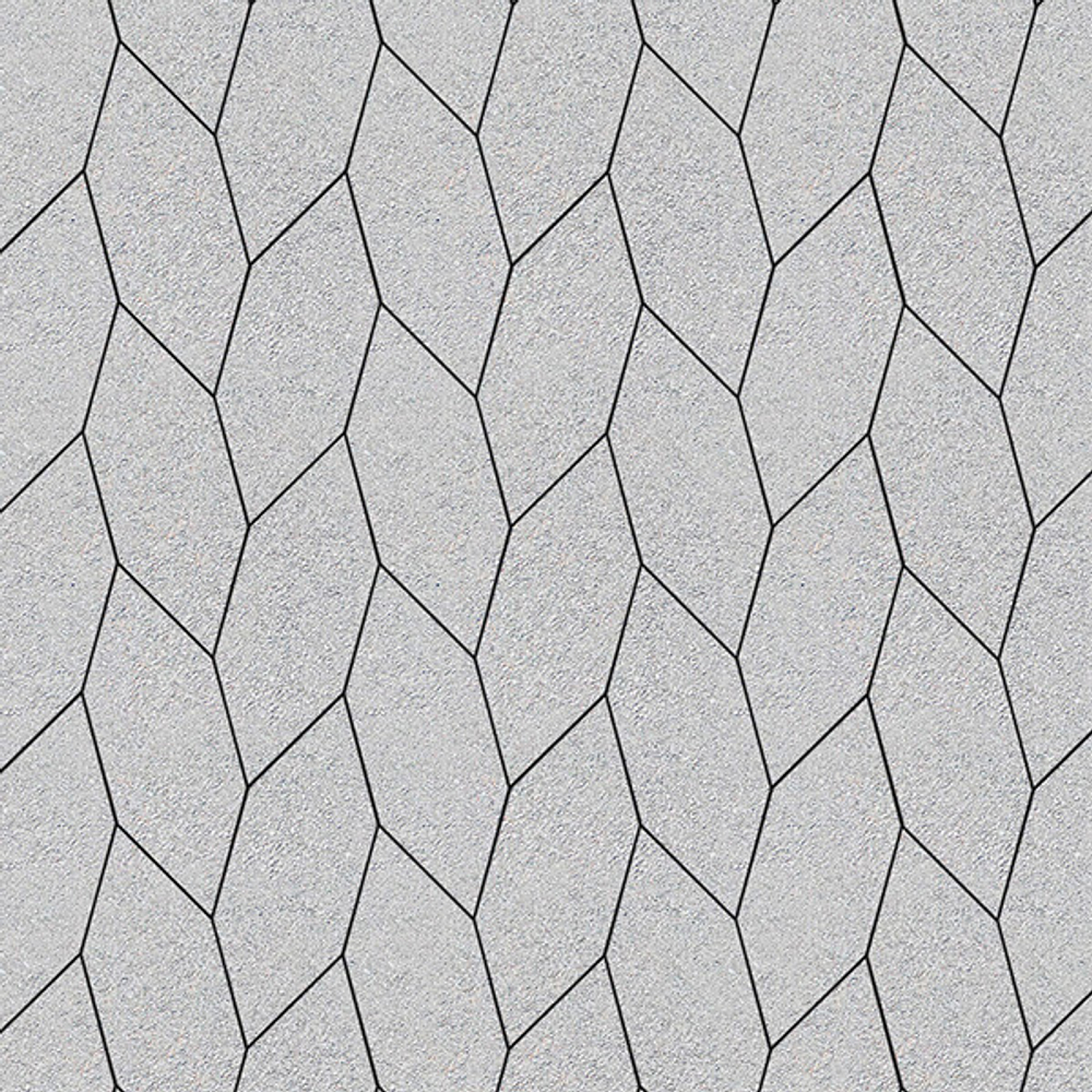 Тротуарная плитка СКОШЕННЫЙ ШЕСТИУГОЛЬНИК - Стандарт Белый