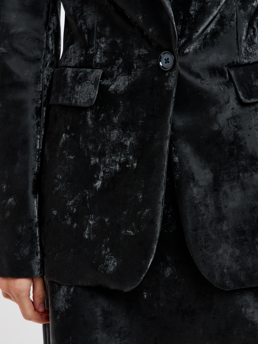 Жакет Скарлет из экокожи в оттенке опал