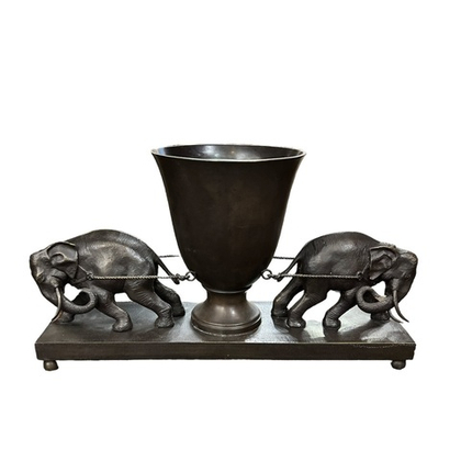 Ваза Два слона бронзовая 75 см BRA.190