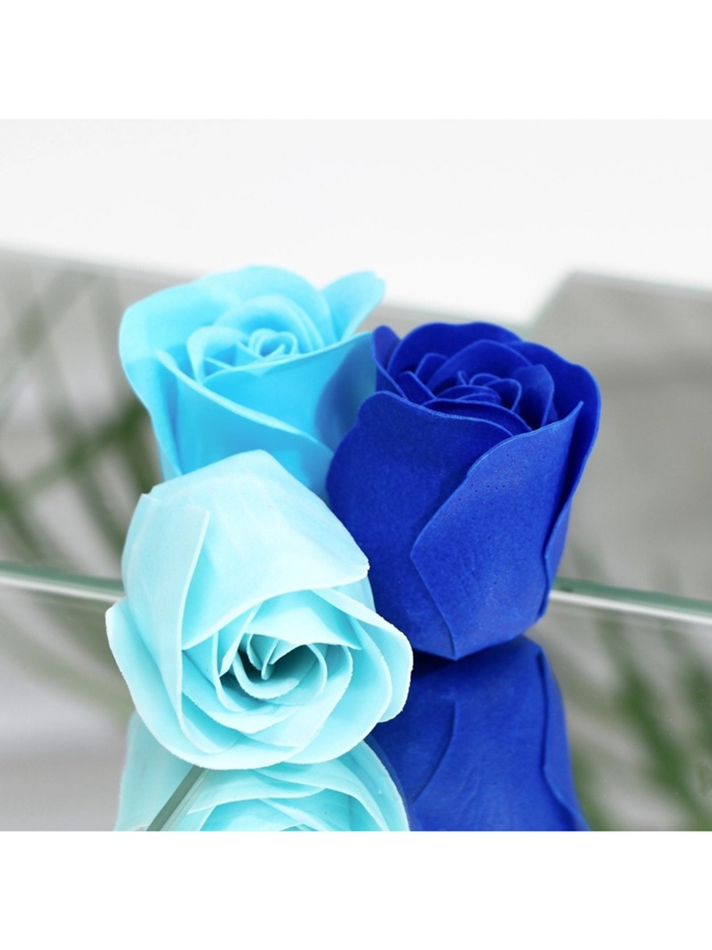 Мыльные розы, синие оттенки, набор 12 шт.