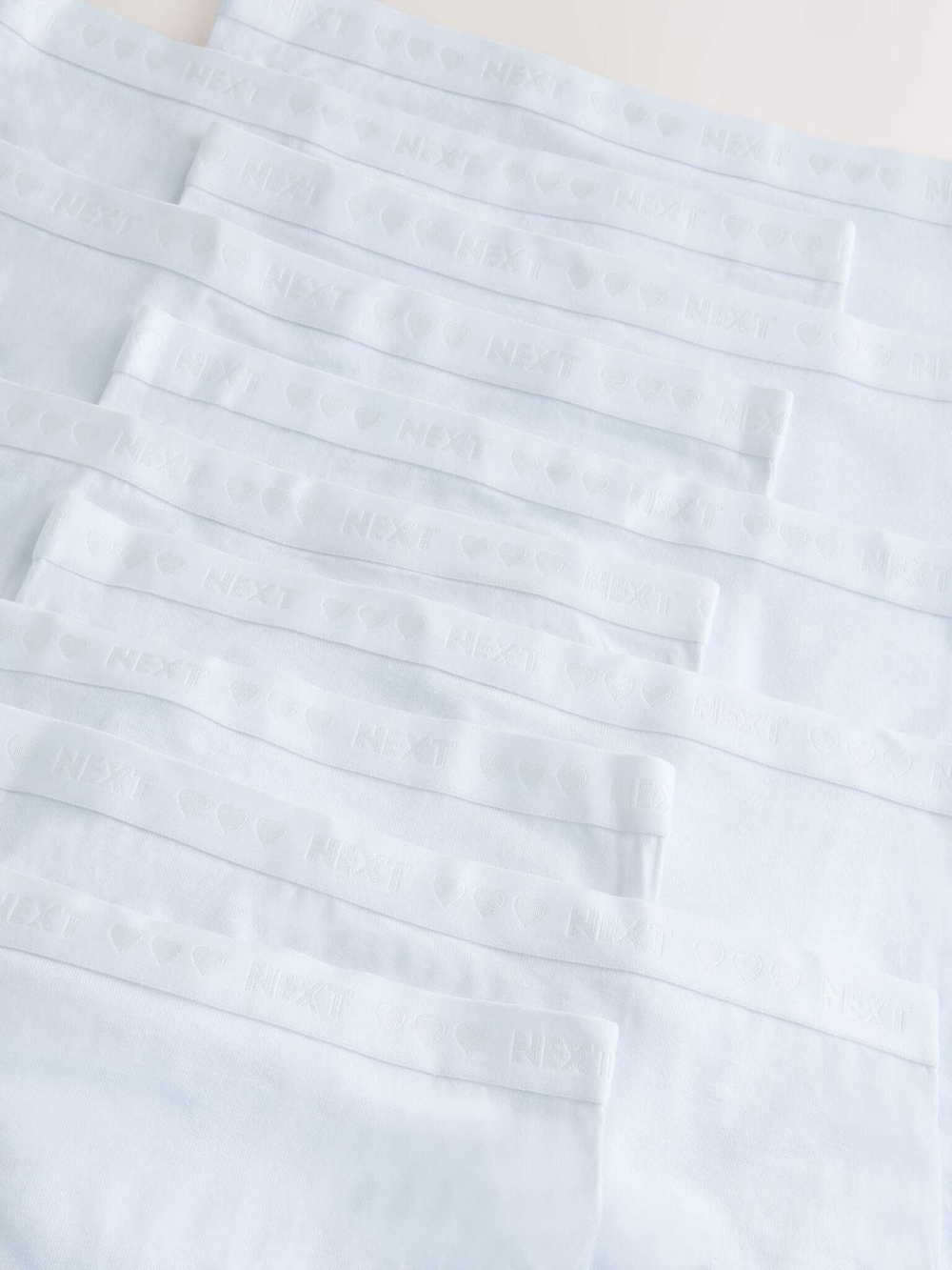 Трусы-шорты удлиненные для девочки Next E87-104, 10 шт., Белый